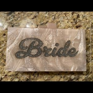 Silver sparkles Bride purse